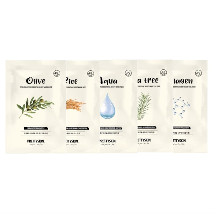 PRETTYSKIN - Total Solution Essential Sheet Mask Buffet Set (A)