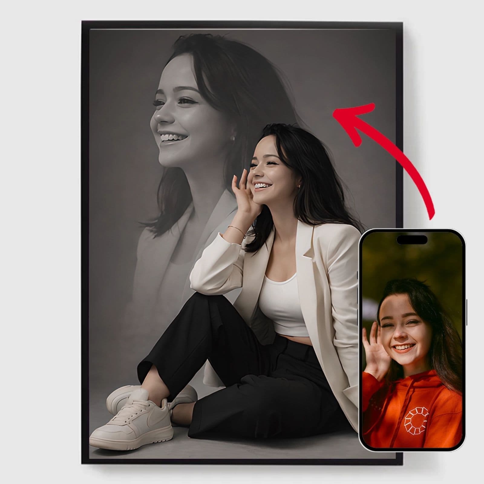 Personalised Poster - Double Exposure Portrait - AI Poster