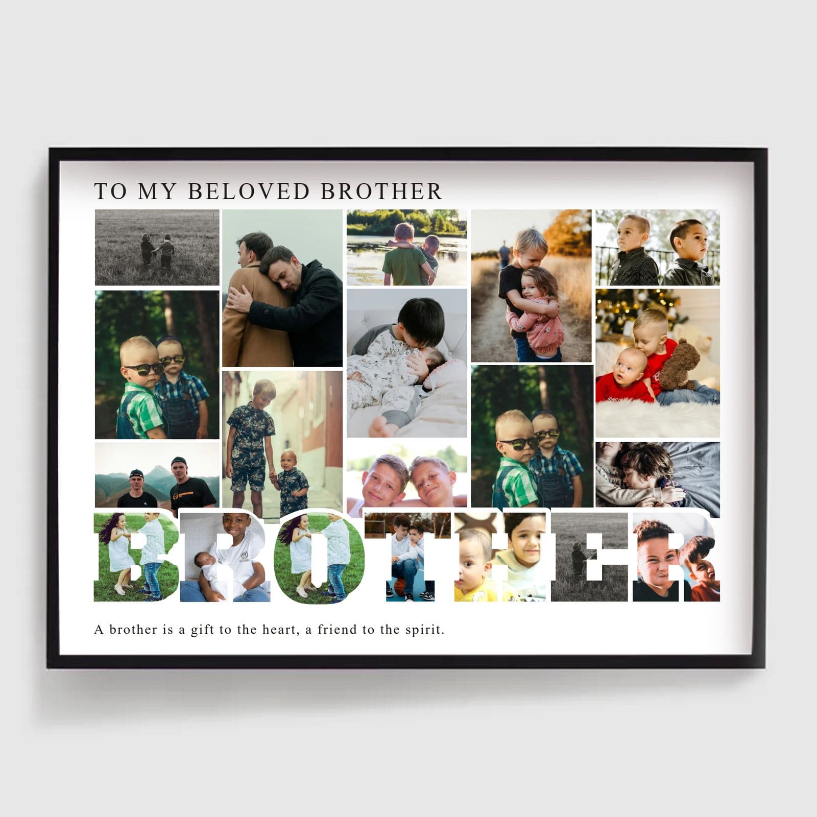 Personalised Poster - Brothers Photo Collage
