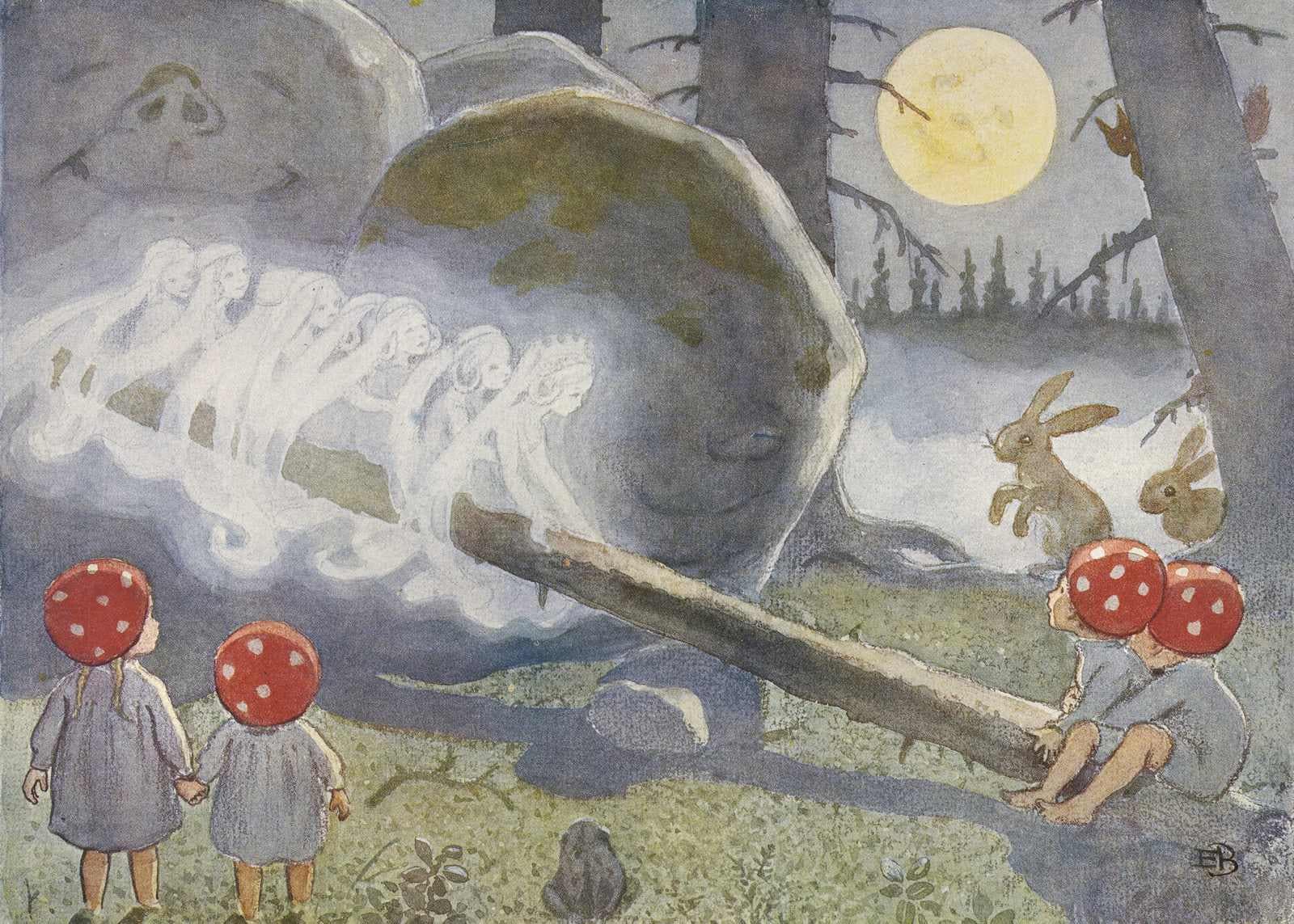 Poster - Elsa Beskow Woodland Scene