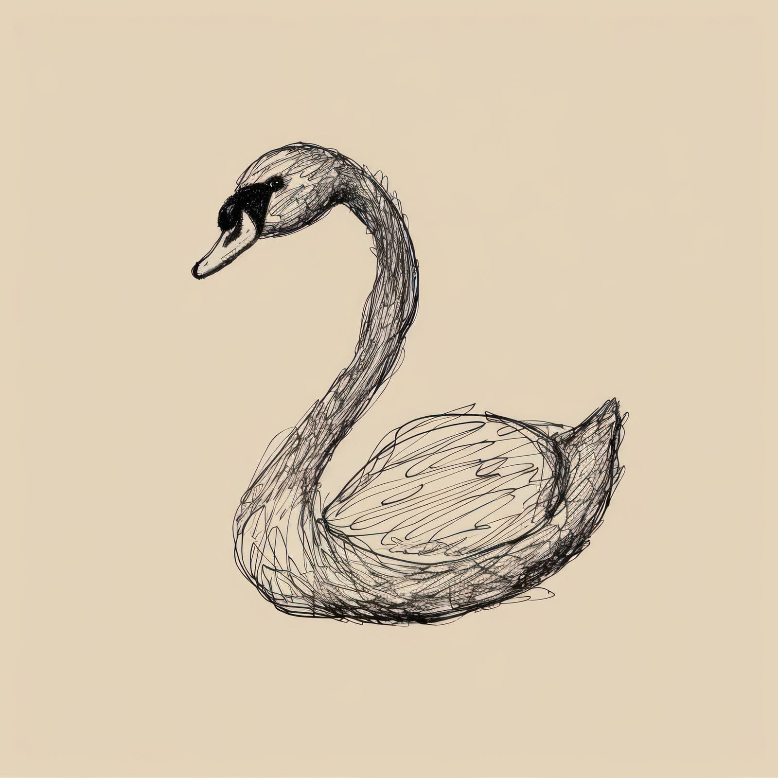Poster - Swan Sketch