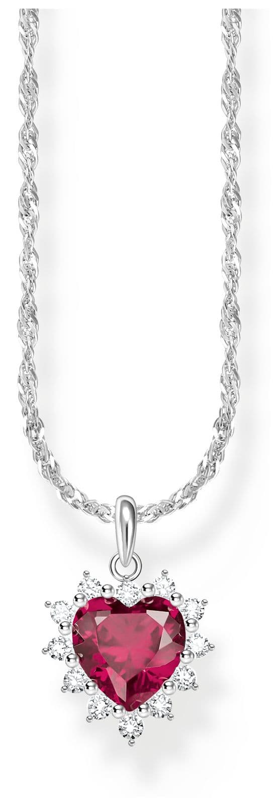Thomas Sabo Silver Necklace With Heart Pendant Romance Jewellery
