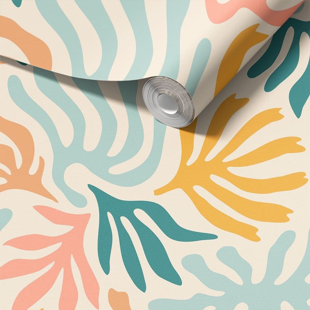 Contact Paper - Colorful Leaf Pattern / Peel and Stick