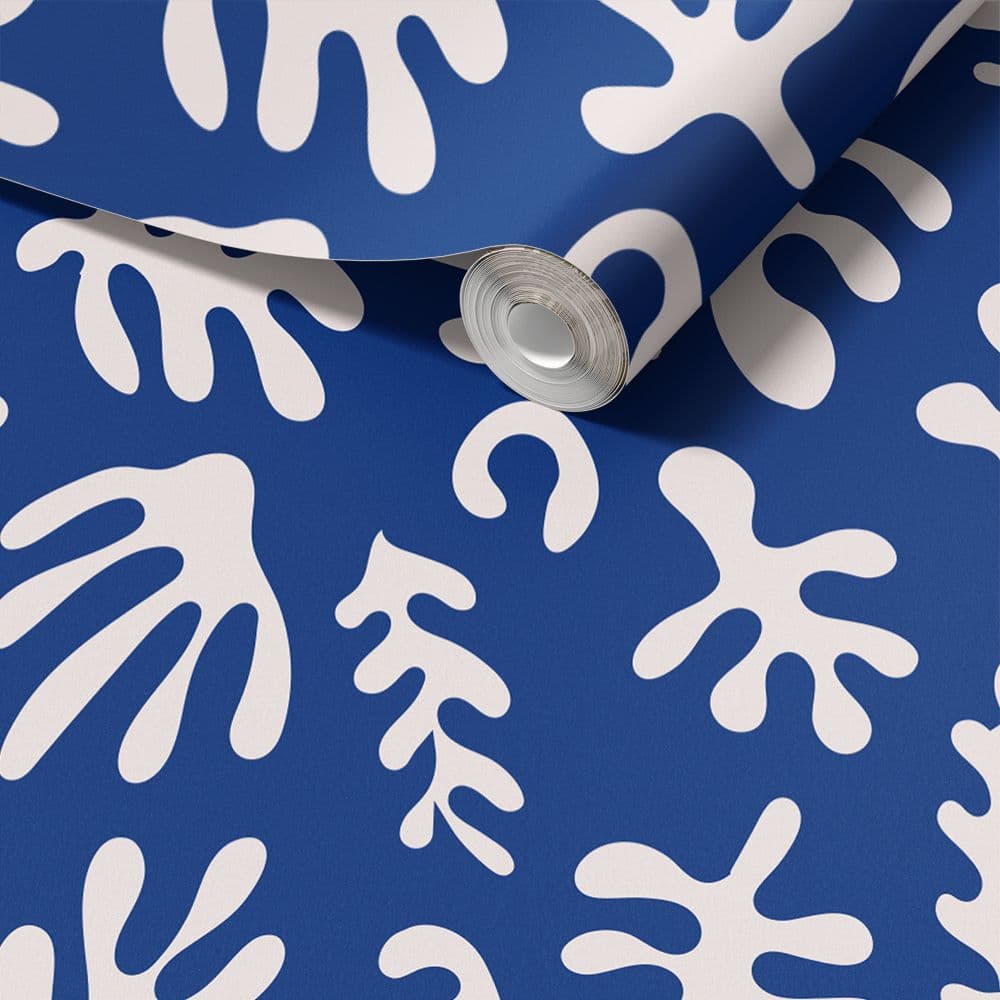 Contact Paper - Blue Leaf Design / Peel and Stick