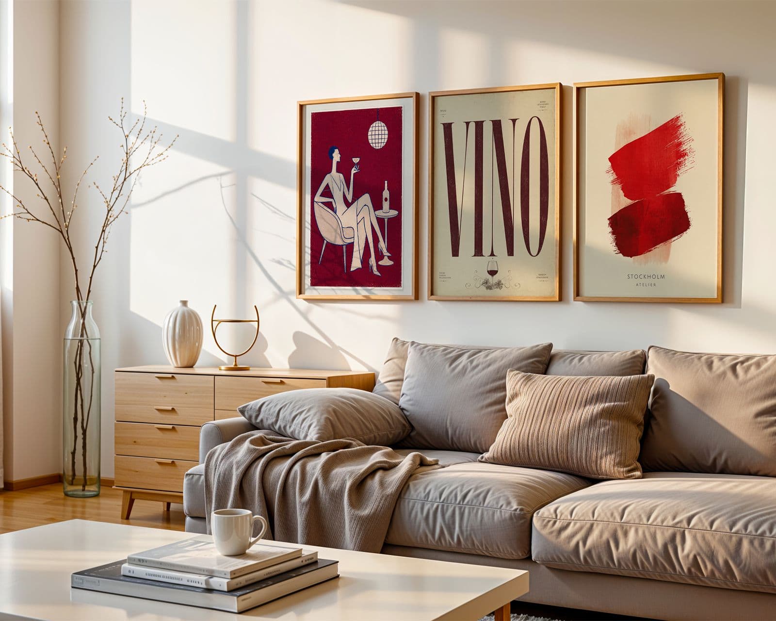 Poster – Red Wine Society - Set of 3