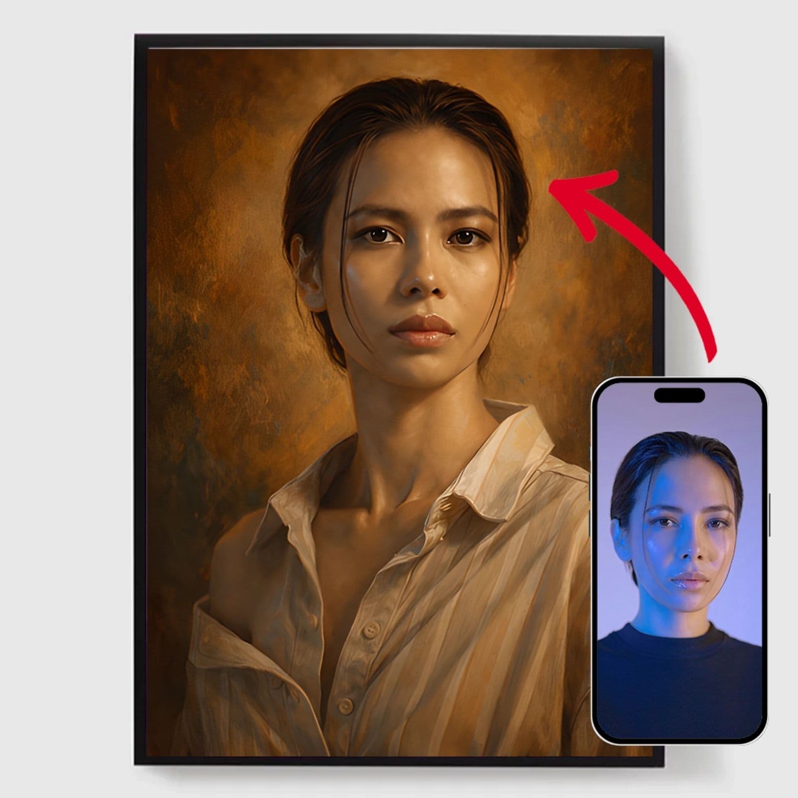 Personalised Poster - Classic Oil Portrait - AI Poster