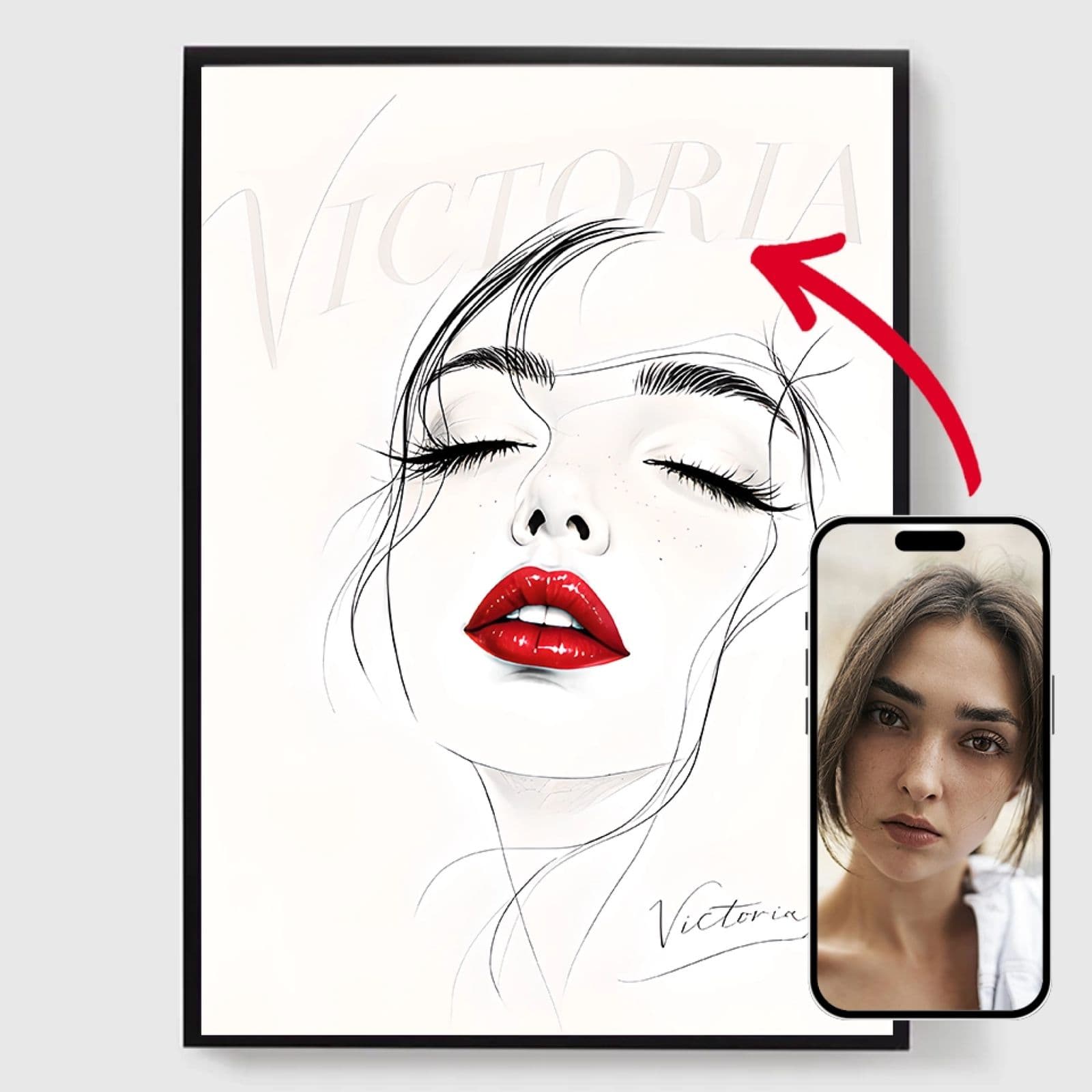 Personalised Poster - Fashion Sketch Portrait - AI Poster