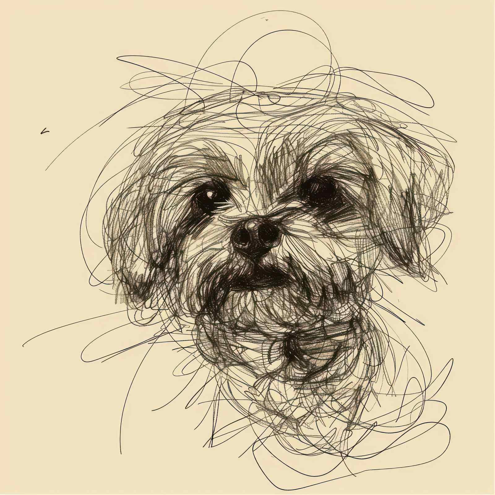Poster - Artistic Dog Sketch