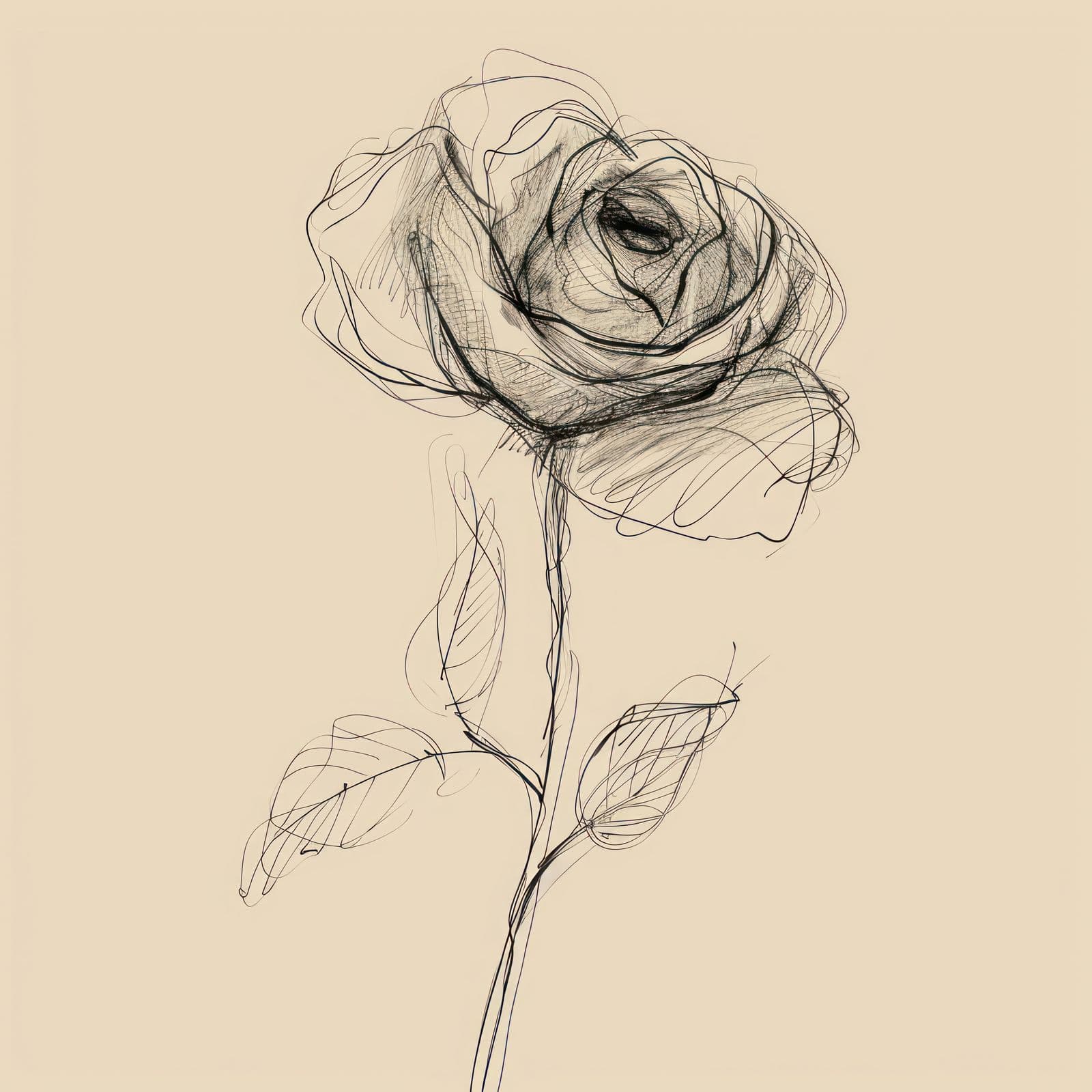 Poster - Rose Sketch