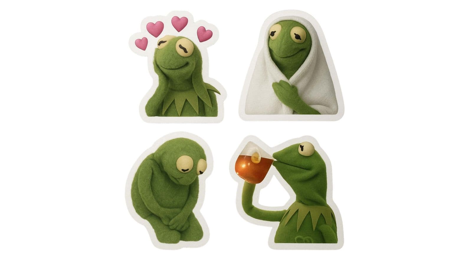 Sticker - Kermit Mood Collection - 4 Stickers