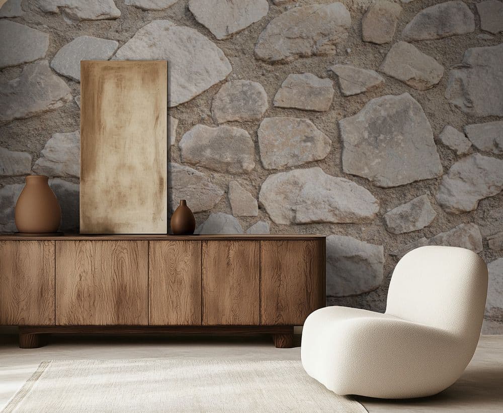 Wall Paper - Rustic Stone Design